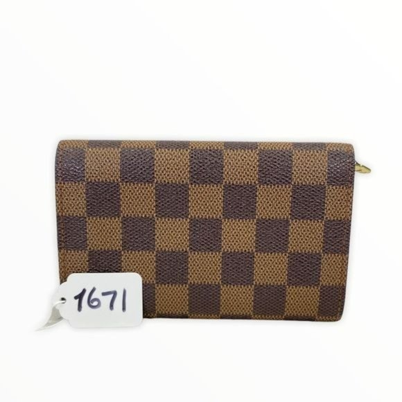 Authentic Louis Vuitton Wallet Damier Azur Used LV Purse Vintage - Picture 2 of 9